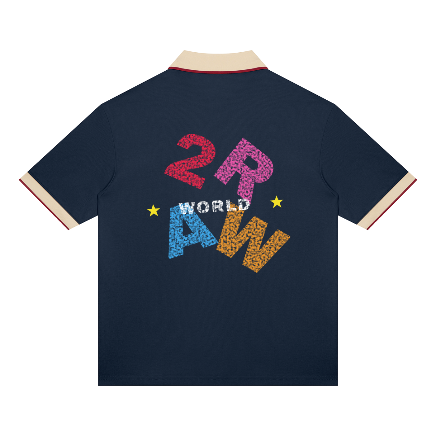 2RAW World Patchwork Polo