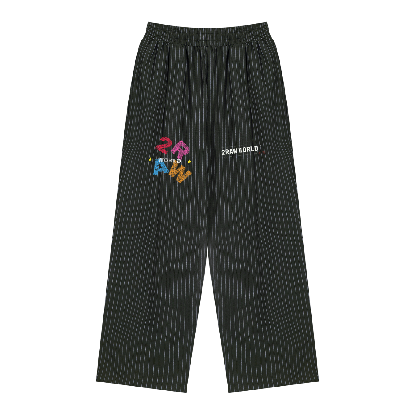 2RAW Striped Pleated Pants