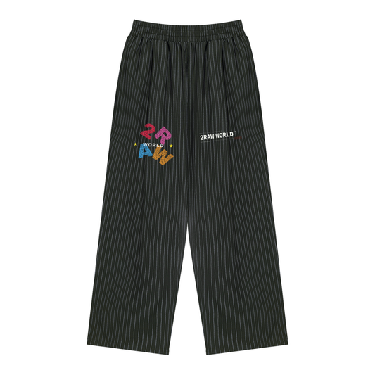 2RAW Striped Pleated Pants
