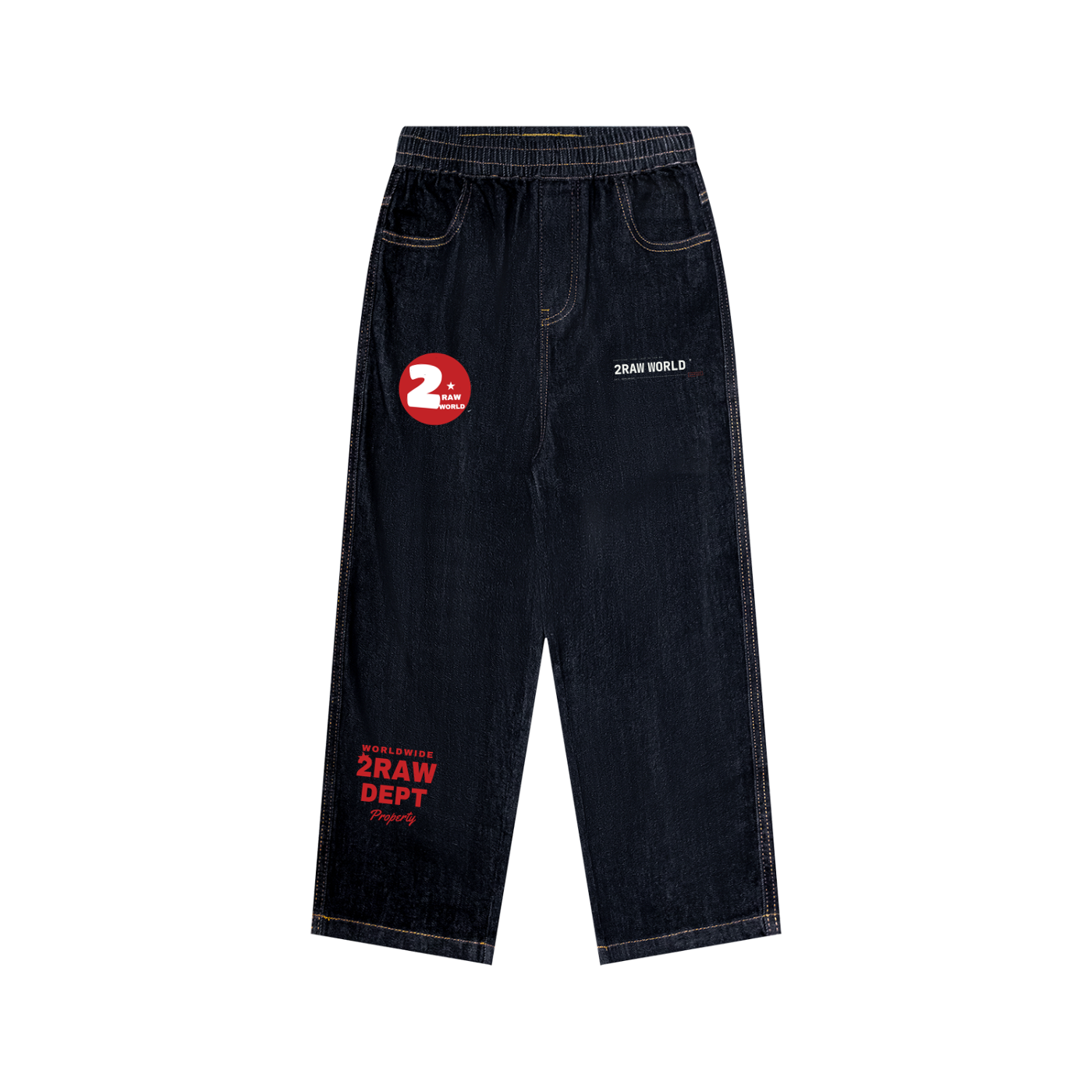 2RAW Kids' Straight Leg Jeans — Dark Blue