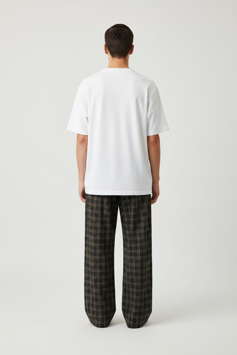 2RAW Plaid Wide Leg Pants