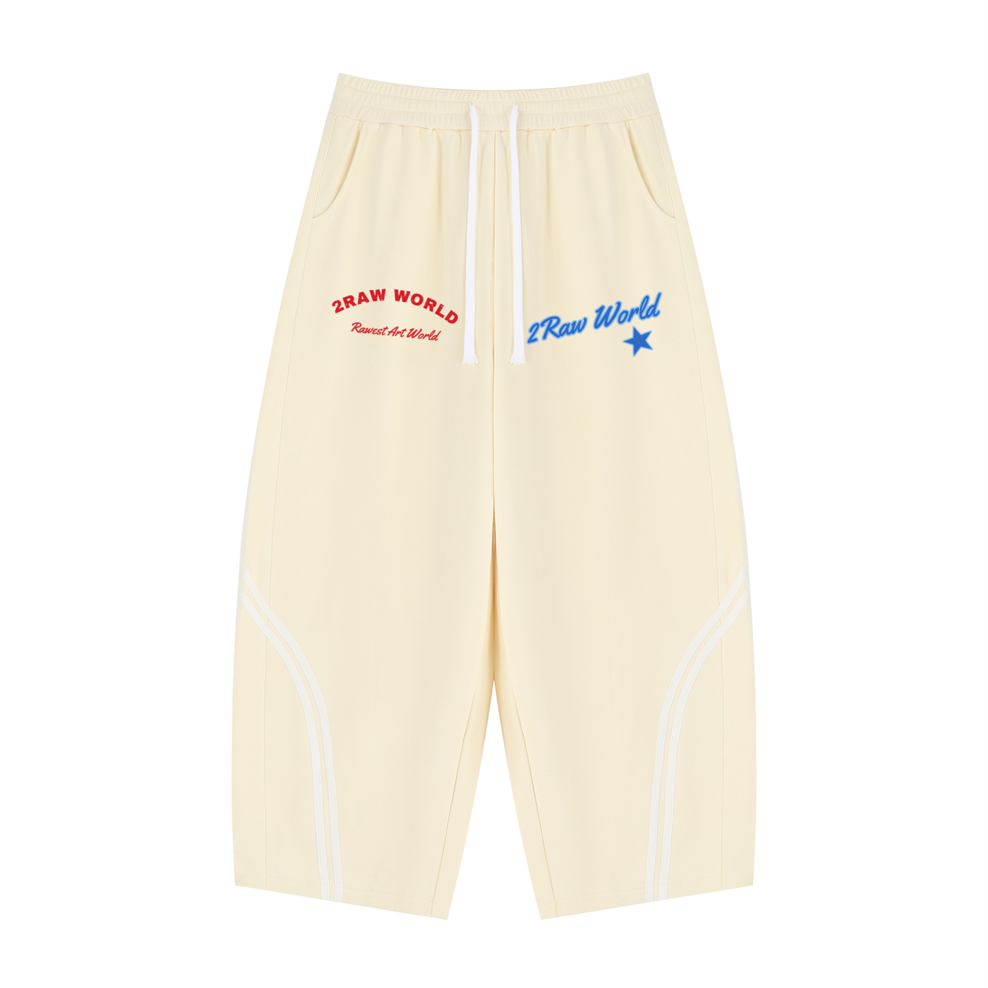 2RAW Wide Leg Piping Sweatpants