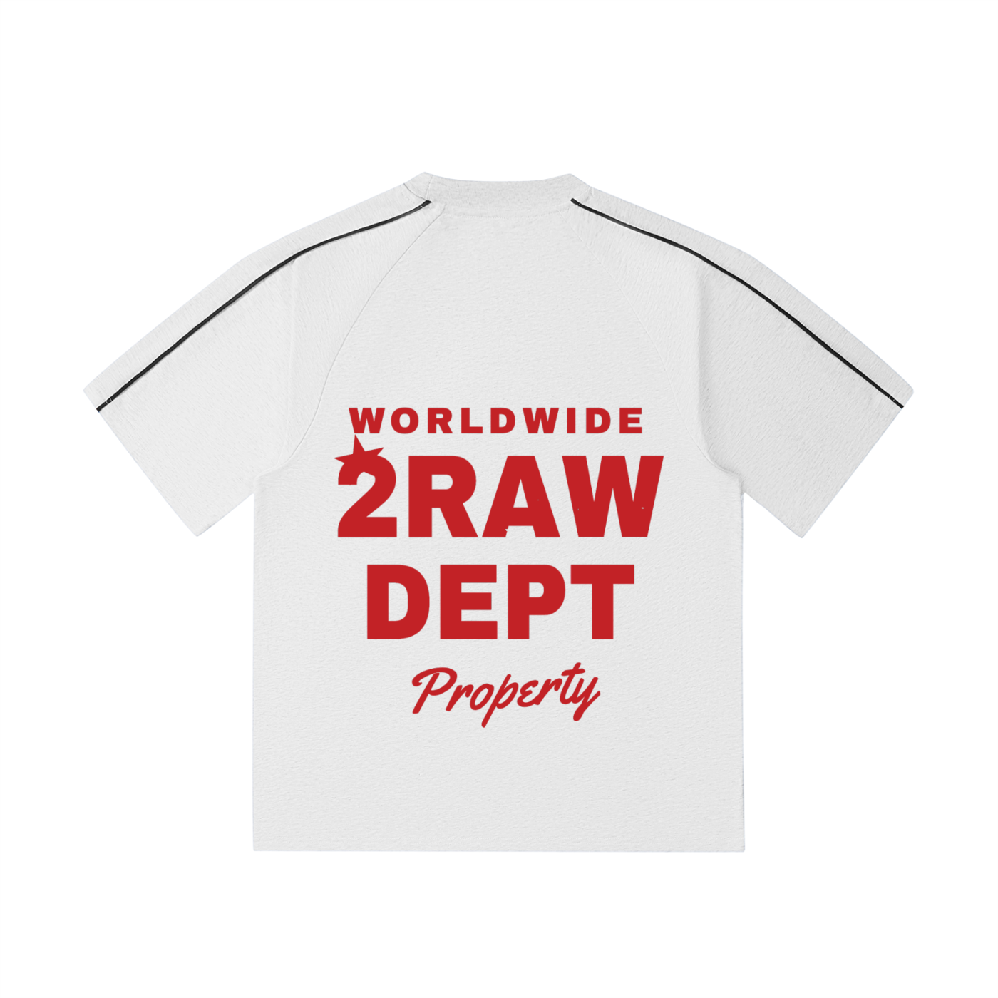2RAW Contrast Stitch Raglan Tee