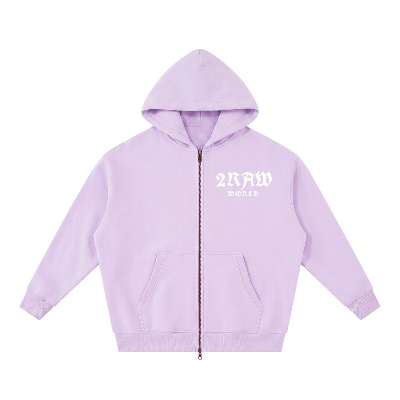 2RAW WORLD Essential Oversized Fleece Boxy Hoodie