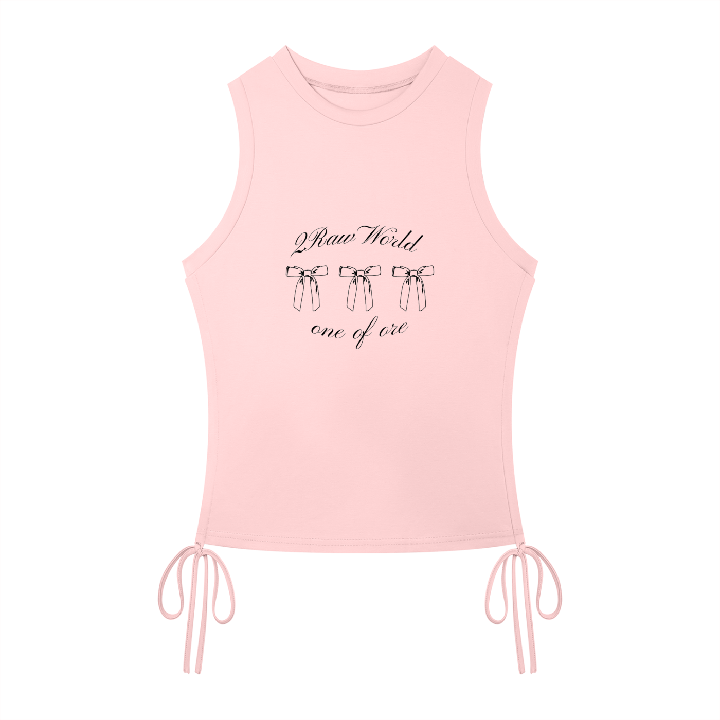 2RAW WORLD Women  Drawstring Tank Top