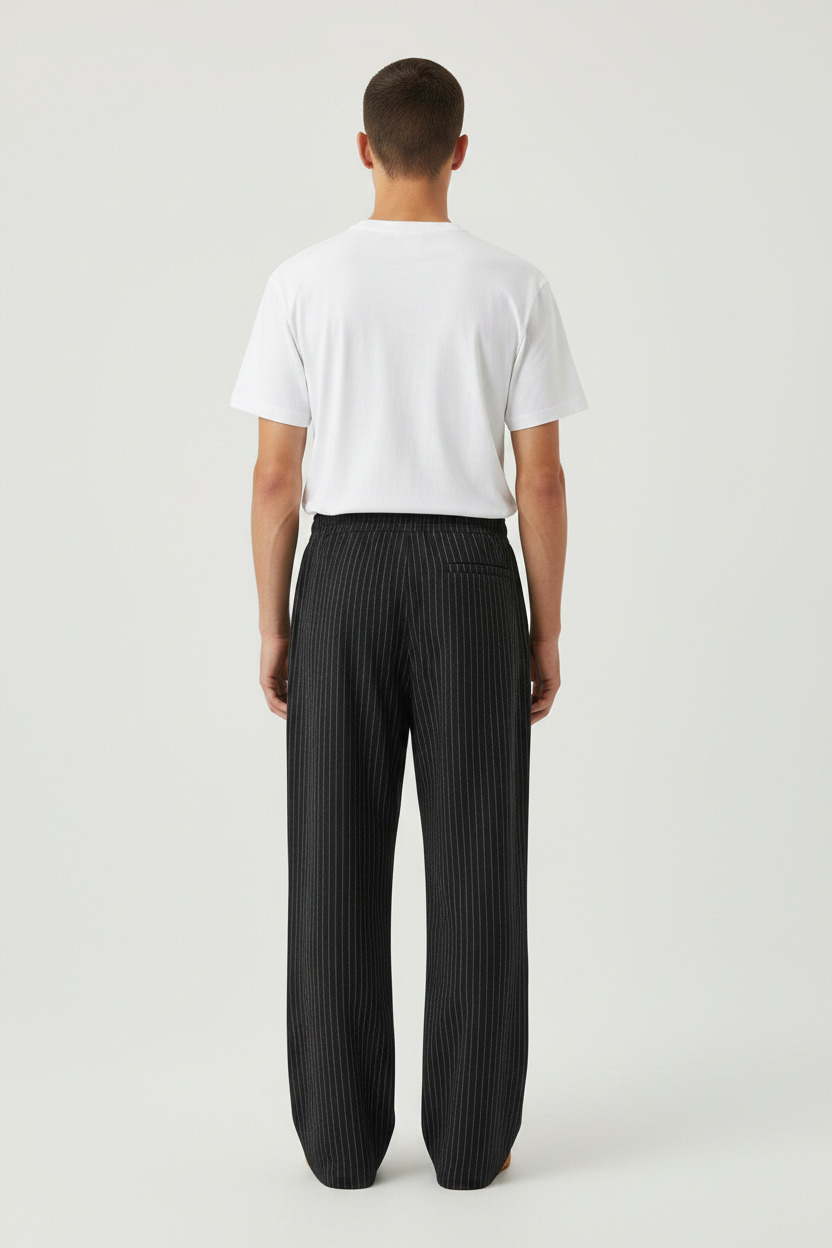 2RAW Striped Pleated Pants