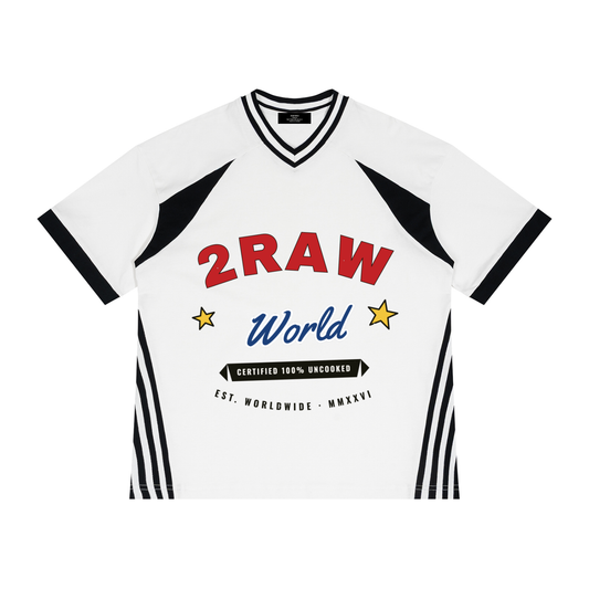 2RAW Color Block V-Neck Tee
