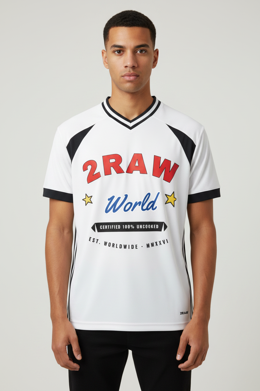 2RAW Color Block V-Neck Tee