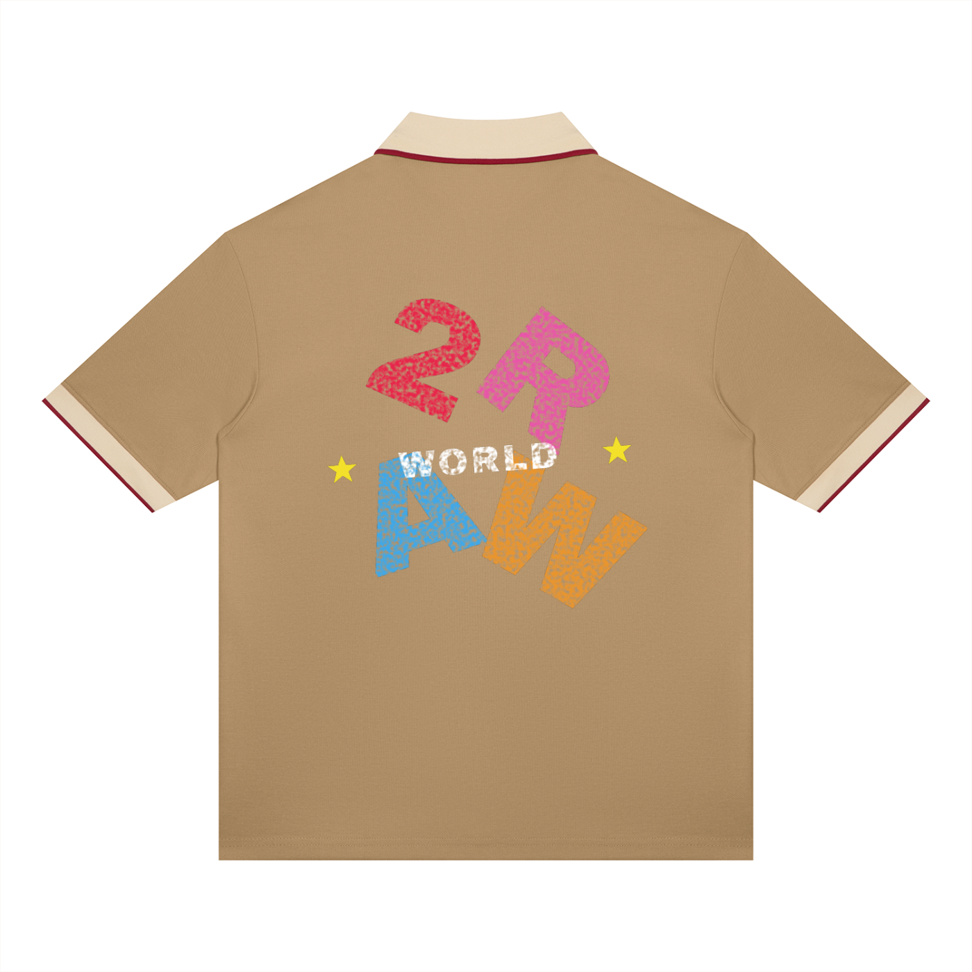 2RAW World Patchwork Polo