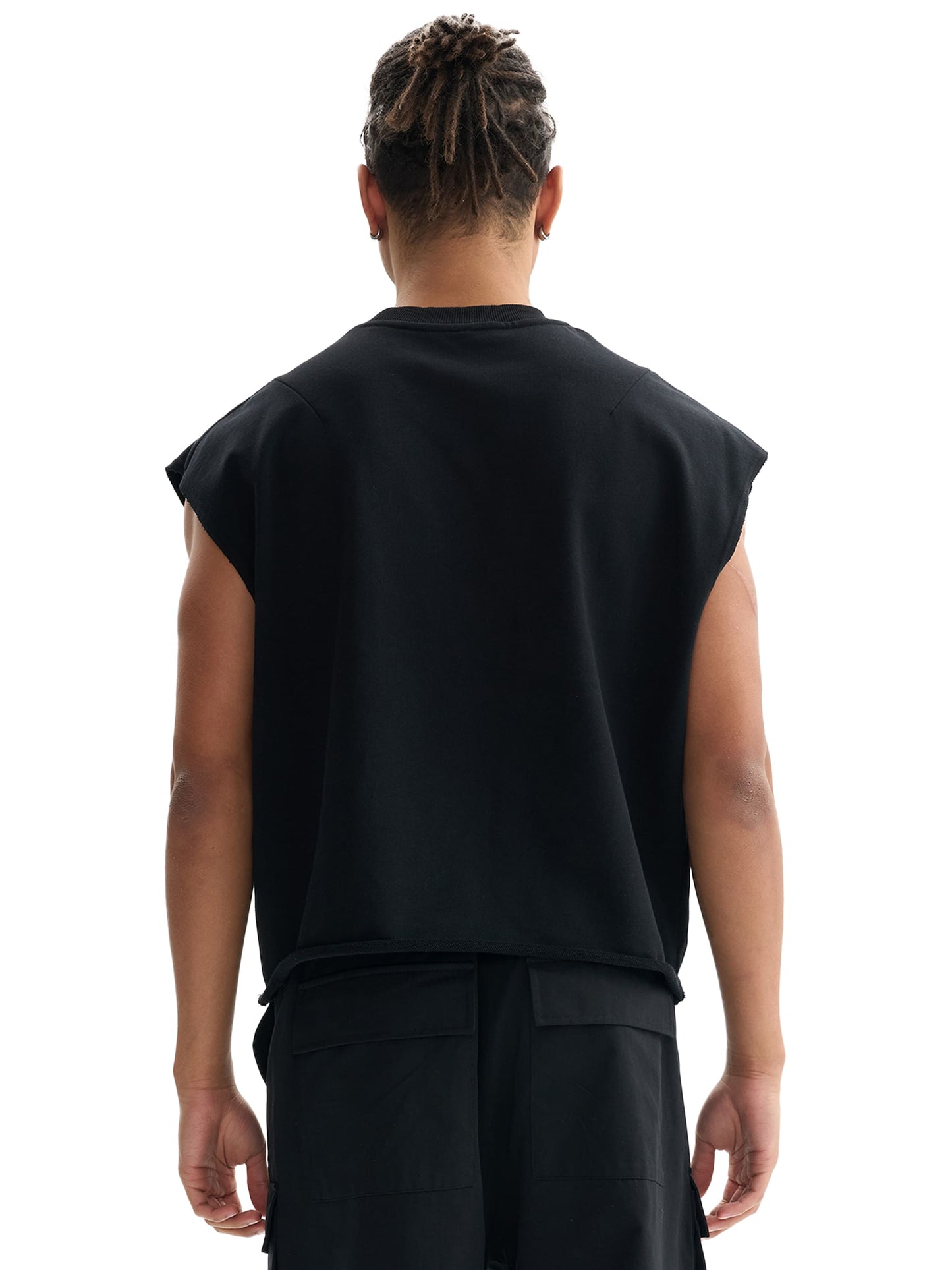 2RAW Twin Tigers Cropped Muscle Tee — Gray