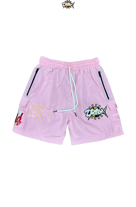 2RAW PARASHOOT SHORTS PINK